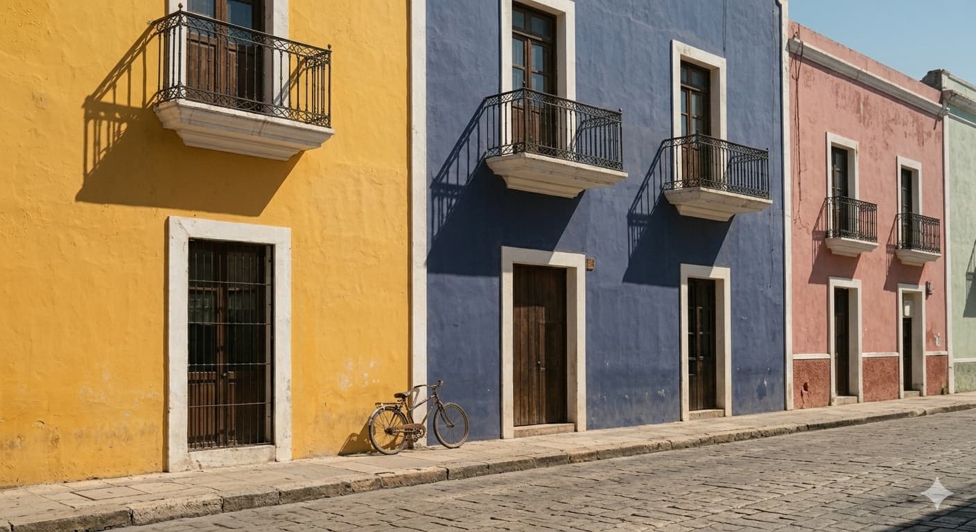Mérida colonial street, Yucatán